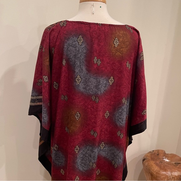 Jewel toned Caftan Tunic Gown OSFM FREE SIZE - Next Best Thing to Being Naked! - Picture 5 of 6